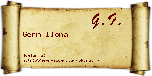 Gern Ilona névjegykártya